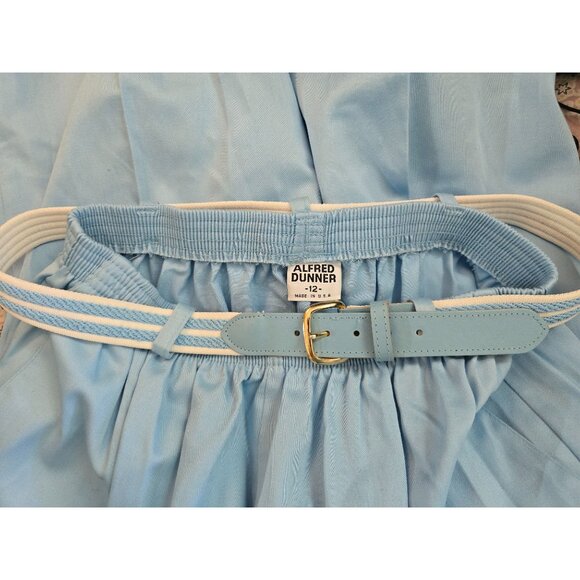 Vintage Alfred Dunner Womens Light Blue Pleated Pants With Belt Size 12 - Picture 6 of 8